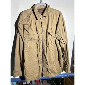 Vintage St. John's Bay Men's Brown Shirt XL Red Flannel